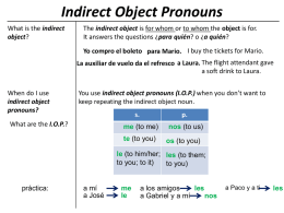 indirect object pronouns (IOP)