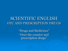 scientific english otc and prescription drugs