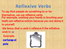 Reflexive Verbs ch 2a