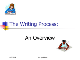 The Writing ProcessII