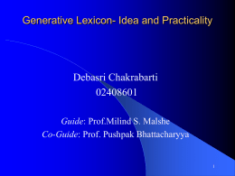 Generative Lexicon
