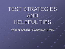 tips for taking exam