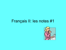 Français II: les notes #8