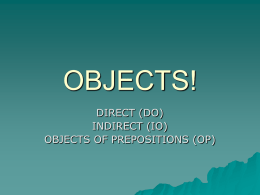 objects! - Cobb Learning