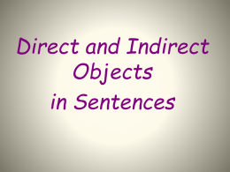 Find the Direct Object