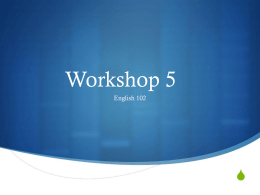 Workshop 5 - WordPress.com