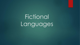 Fictional Languages