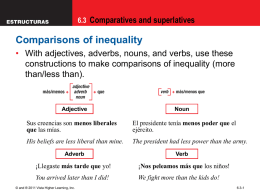 6.3 Comparatives and superlatives