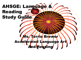 AHSGE: Language & Reading Study Guide