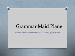 Grammar Maid Plane (Slideshow)
