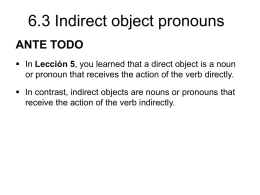 6.3 Indirect Object pronouns