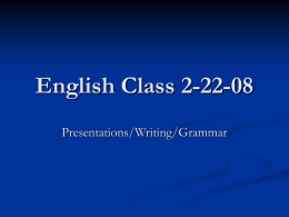 English Class 2-22-08