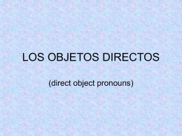 los objetos directos - Spanish