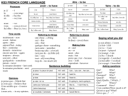 ks3 french core language