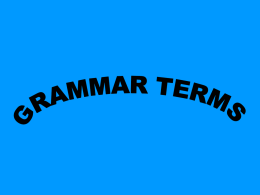 Grammar Terms - GEOCITIES.ws