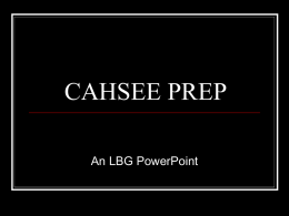CAHSEE PREP