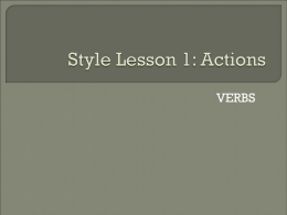 Style Lesson 3: Actions