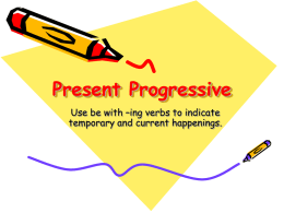 Present Progressive - AlQods English Club