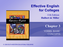 Effective English for Colleges, 11e, by Hulbert & Miller
