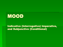 Verb Moods