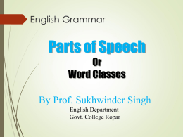 English Grammar - Govt College Ropar