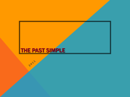 The past simple