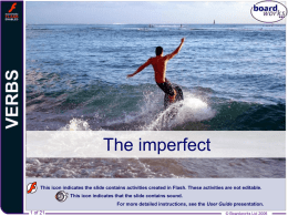 imperfect tense - BSAK French Department