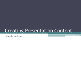 Creating Presentatio..