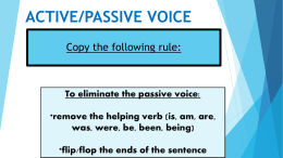 Active and Passive Voice Powerpoint