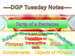 DGP Tuesday