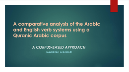 A comparative analysis between Arabic and English of the