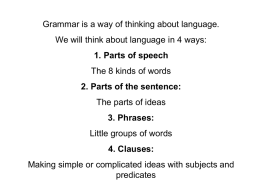 notes on Grammar