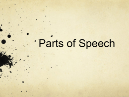 Parts of Speech - cloudfront.net