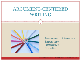 argument-centered writing