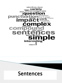 Sentences PPT (Introduction)