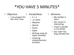 YOU HAVE 5 MINUTES