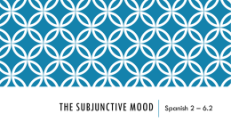 The subjunctive mood