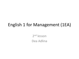 English 1 for Management (1EA)-2