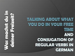 Conjugation of regular verbs in German