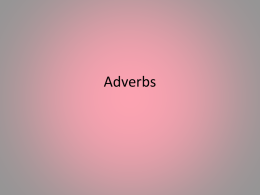 Adverbs - Gordon State College