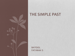 The simple past