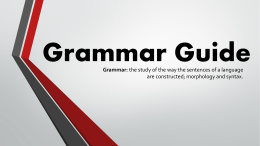 Grammar Guide HBx