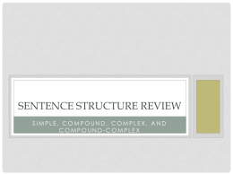 Sentence Structure Review