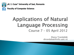 Applications of Natural Language Processing