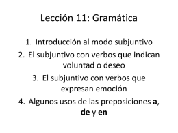 Lección 11: Gramática