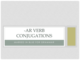 -AR verb conjugations