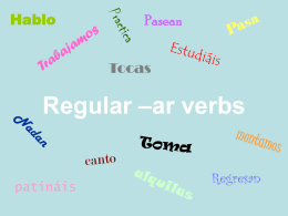 Regular –ar verbs