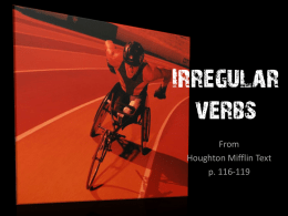 Irregular verbs - Ed Tech Database