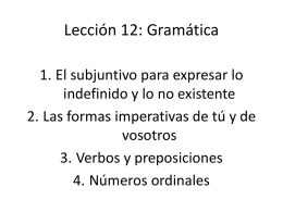 Lección 12: Gramática