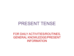 present tense - WordPress.com